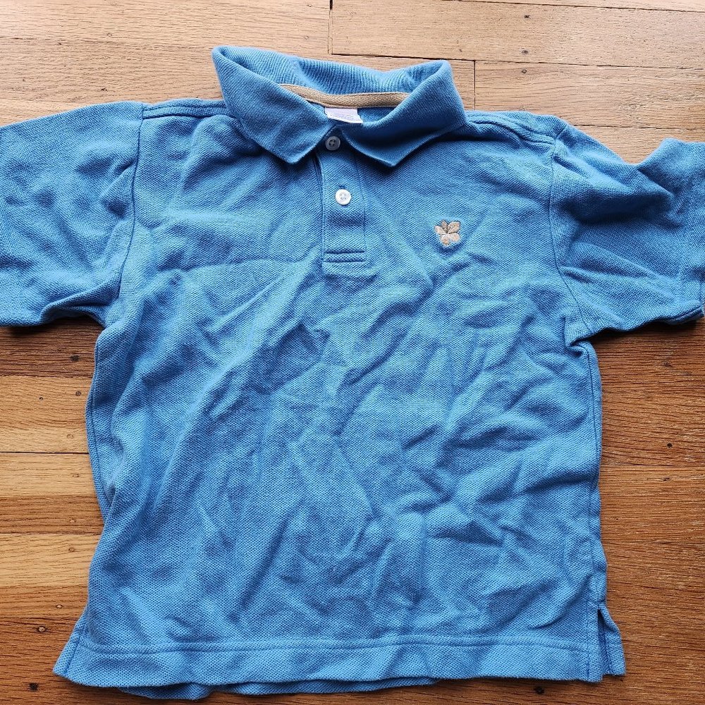 Gymboree girls blue polo flower t-shirt Size 5